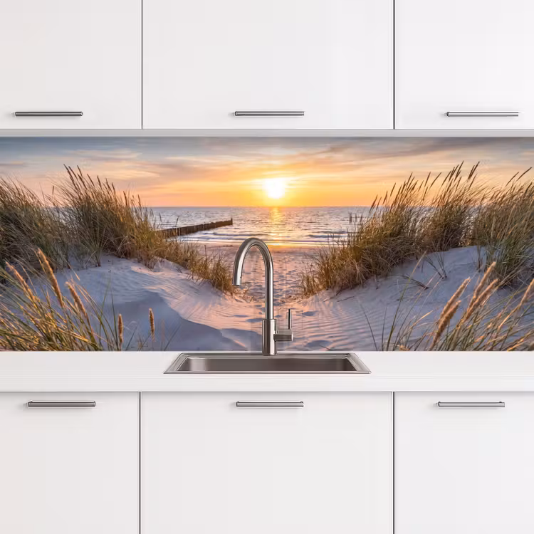 Strand - Zonsondergang - Natuur - Landschap keuken achterwand 2 middel -3d