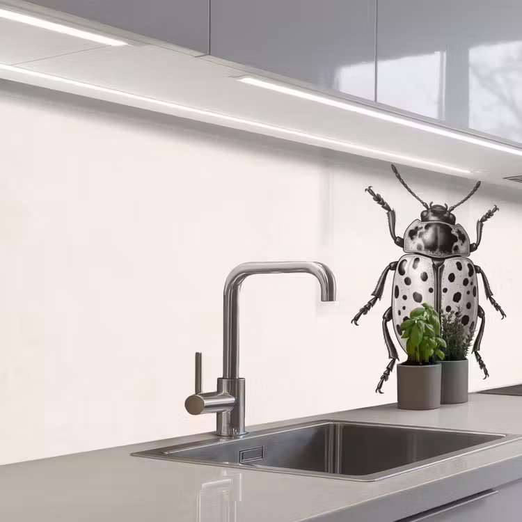 Kever - Insect - Vintage keuken achterwand 2 middel -3d_schuin
