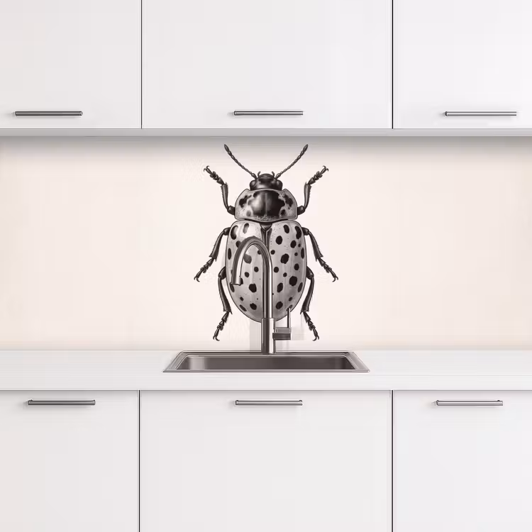 Kever - Insect - Vintage keuken achterwand 2 middel -3d