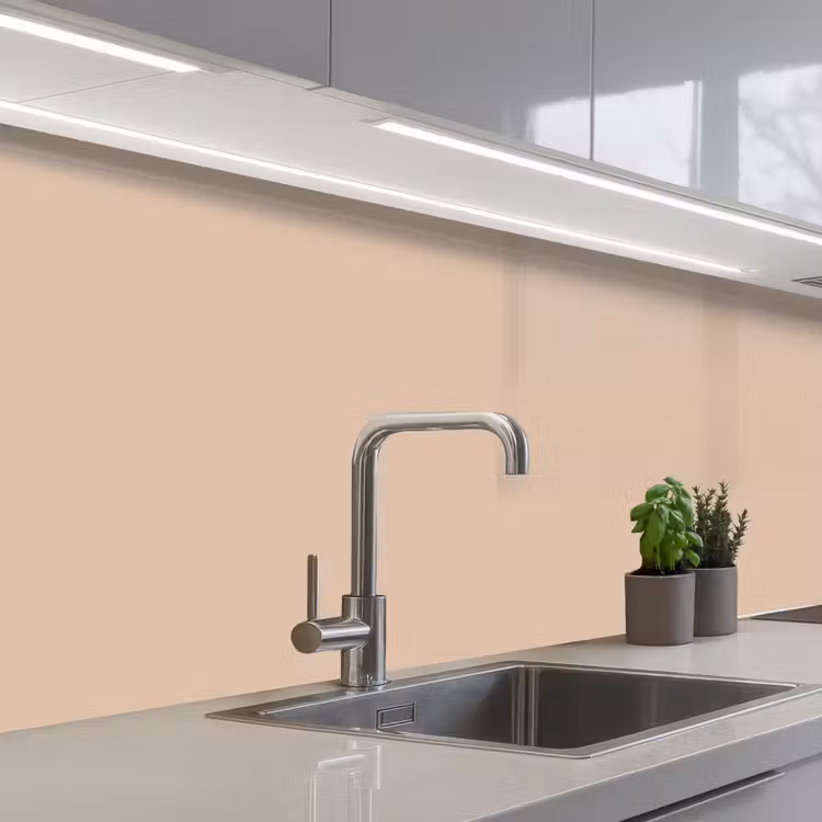 Beige - Kleuren - Effen keuken achterwand 2 middel 871 -3d_schuin