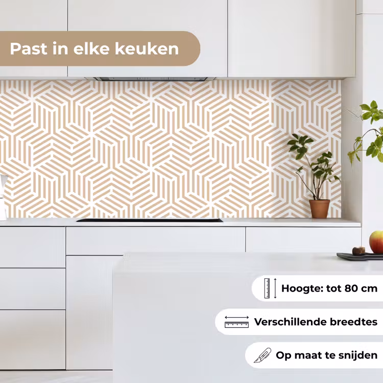 Beige - Geometrie - Patronen - Abstract keuken achterwand 2 middel 871 -sfeer4_NL