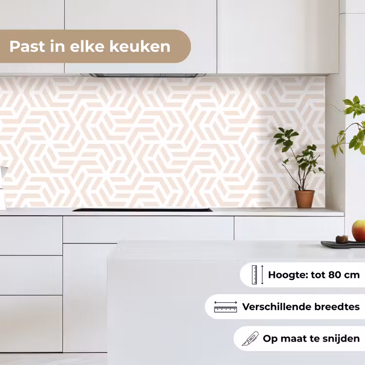Beige - Geometrie - Patronen - Abstract keuken achterwand 2 middel 871 -sfeer4_NL