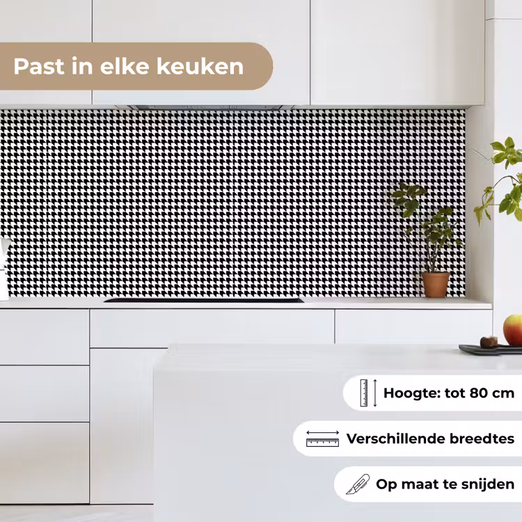 Zwart - Wit - Design - Geometrie - Patroon keuken achterwand 2 middel 871 -sfeer4_NL