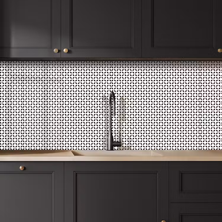 Zwart - Wit - Geometrie - Patronen - Abstract keuken achterwand 2 middel 871 -sfeer1