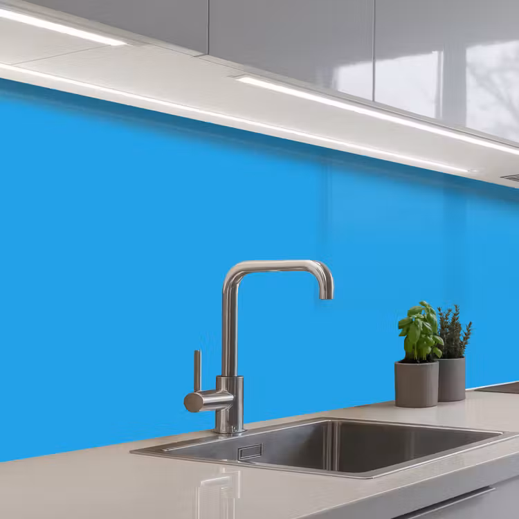 Blauw - Licht - Kleuren keuken achterwand 2 middel 871 -3d_schuin