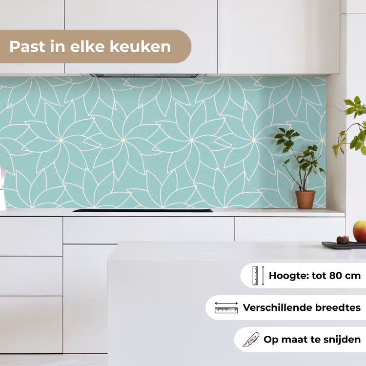 Blauw - Mandala - Design keuken achterwand 2 middel 871 -sfeer4_NL