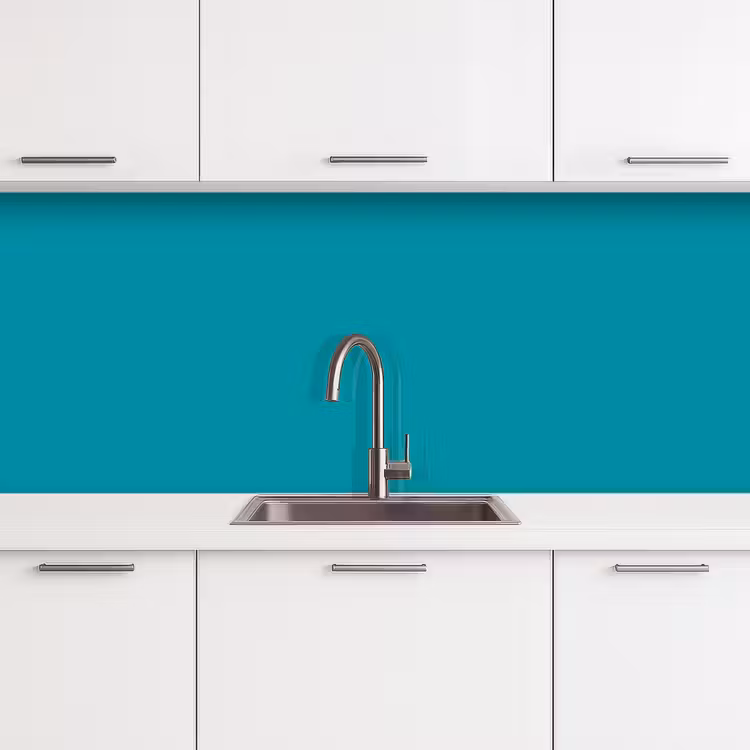 Blauw - Effen kleur keuken achterwand 2 middel 871 -3d