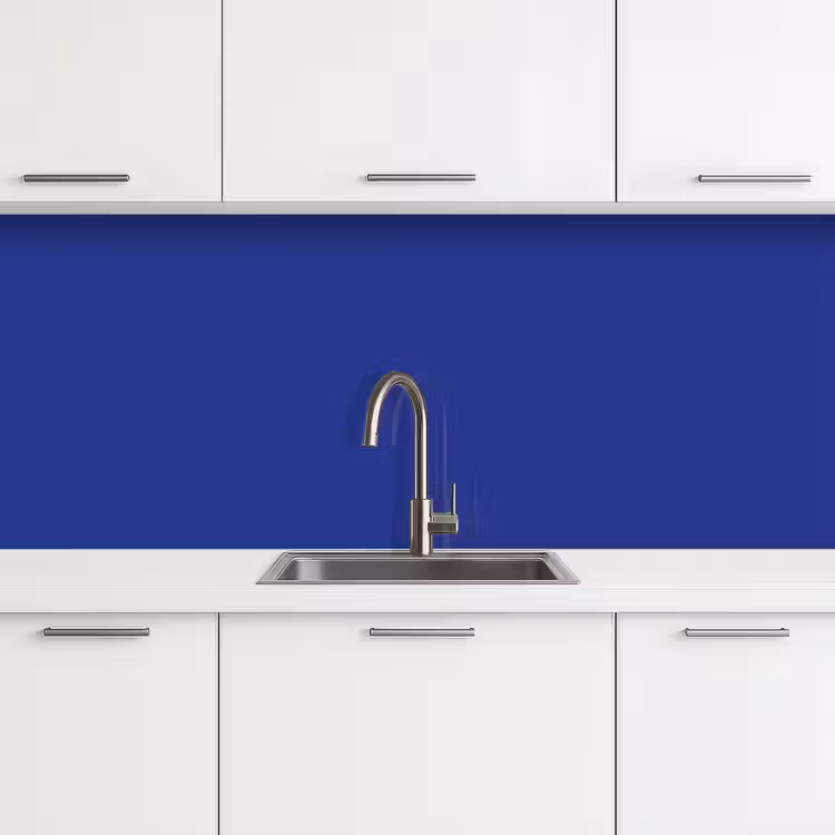 Blauw - Effen kleur - Donkerblauw keuken achterwand 2 middel 871 -3d
