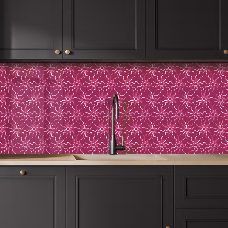 Bohemian - Zon - Magenta keuken achterwand 2 middel 871 -sfeer1