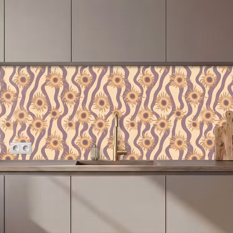 Bohemian - Vibe - Lavendelpaars keuken achterwand 2 middel 871 zz_3dshopping
