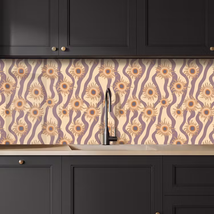 Bohemian - Vibe - Lavendelpaars keuken achterwand 2 middel 871 -sfeer1