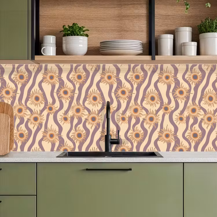 Bohemian - Vibe - Lavendelpaars keuken achterwand 2 middel 871 -sfeer3