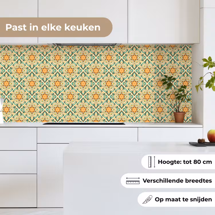 Boho - Patronen - Mandala - Bloemen keuken achterwand 2 middel 871 -sfeer4_NL