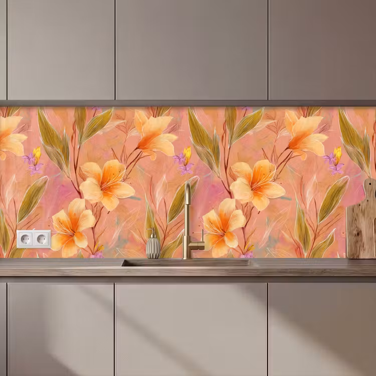 Botanisch - Bloemen - Kleurrijk keuken achterwand 2 middel 871 zz_3dshopping