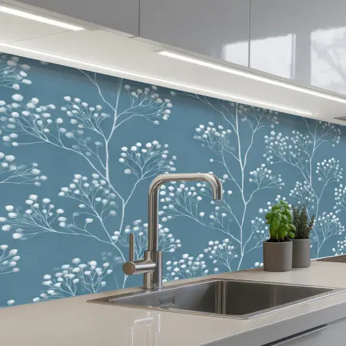 Takken - Bessen - Patroon - Lichtblauw keuken achterwand 2 middel 871 -3d_schuin