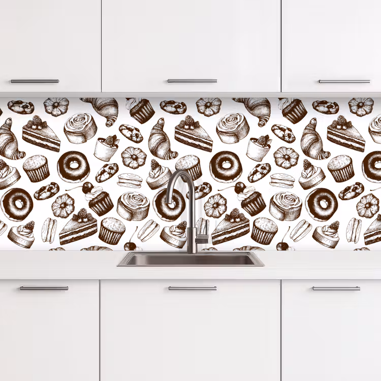 Brood - Patisserie - Vintage - Design keuken achterwand 2 middel 871 -3d