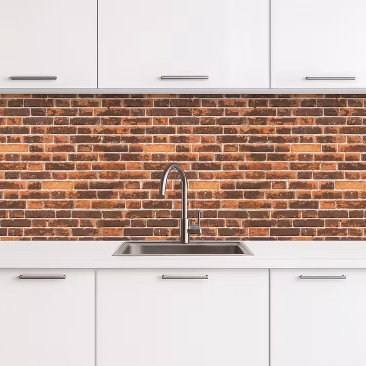 Bakstenen - Oud - Muur - Verkleuring keuken achterwand 2 middel 871 -3d