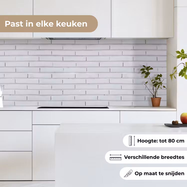Bakstenen - Geverfd - Wit - Minimalistisch keuken achterwand 2 middel 871 -sfeer4_NL