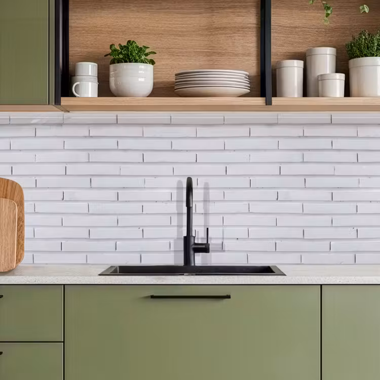 Bakstenen - Geverfd - Wit - Minimalistisch keuken achterwand 2 middel 871 -sfeer3