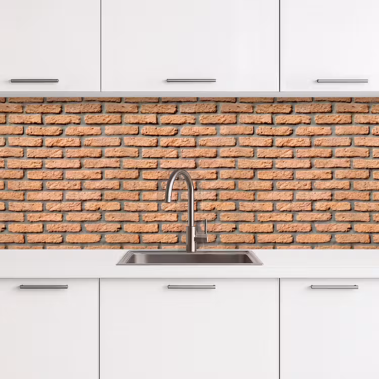 Bakstenen - Rechthoekig - Rood - Muur keuken achterwand 2 middel 871 -3d