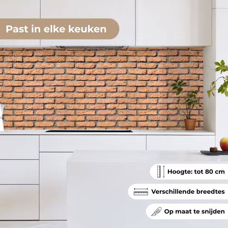 Bakstenen - Rechthoekig - Rood - Muur keuken achterwand 2 middel 871 -sfeer4_NL