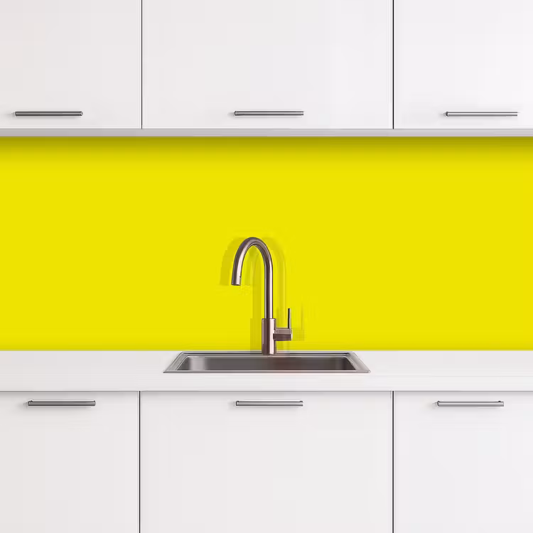 Bright - Canary - Geel keuken achterwand 2 middel 871 -3d