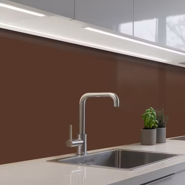 Bruin - Donker - Kleuren keuken achterwand 2 middel 871 -3d_schuin
