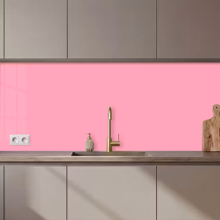 Bubblegum - Pink - Roze keuken achterwand 2 middel 871 zz_3dshopping