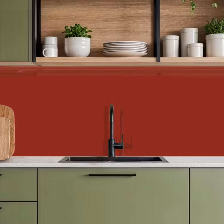 Burnt - Copper - Rood keuken achterwand 2 middel 871 -sfeer3