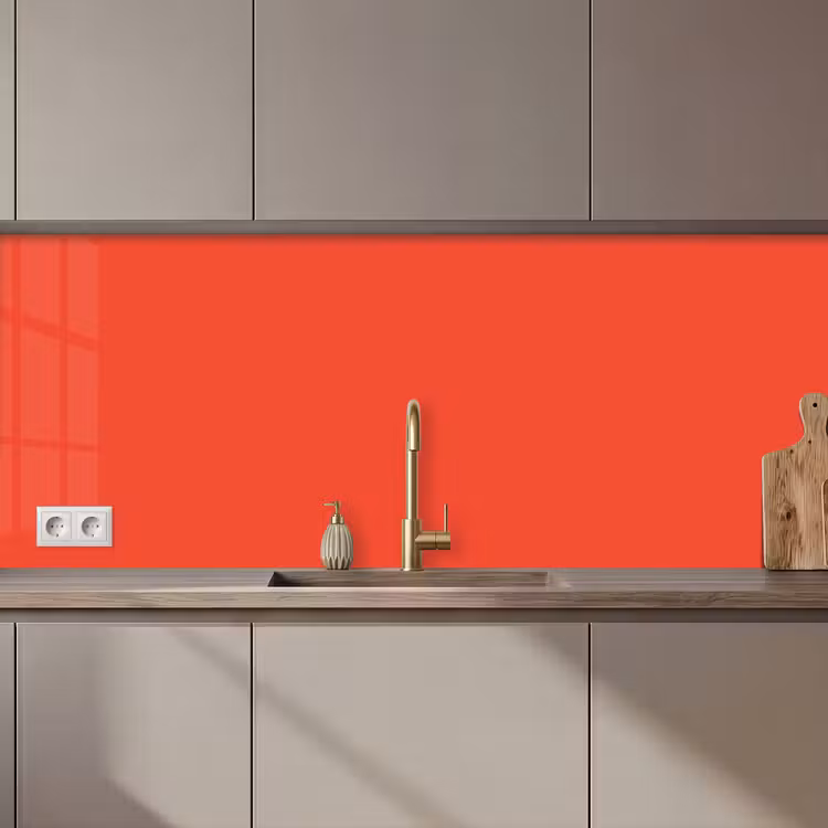 Burnt - Coral - Oranje keuken achterwand 2 middel 871 zz_3dshopping