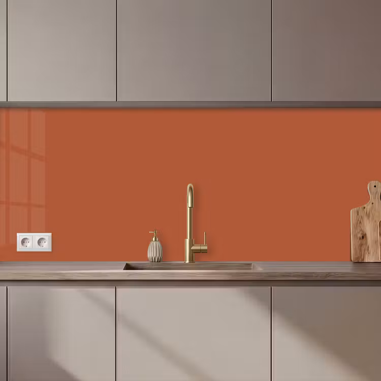 Burnt - Sienna - Oranje keuken achterwand 2 middel 871 zz_3dshopping