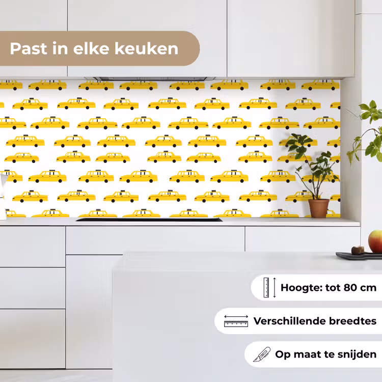 Taxi - Iconisch - Geel keuken achterwand 2 middel 871 -sfeer4_NL