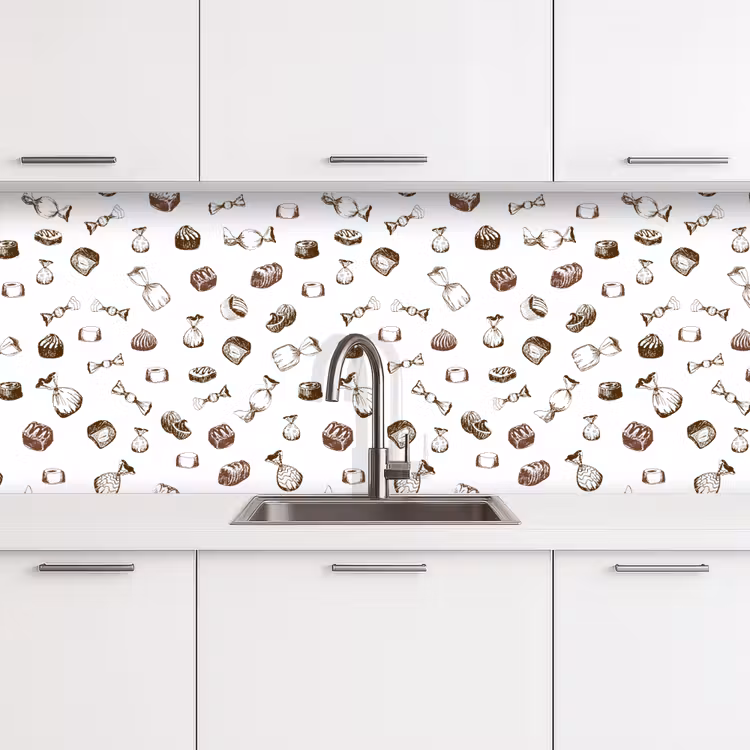 Snoep - Vintage - Chocolade - Design keuken achterwand 2 middel 871 -3d