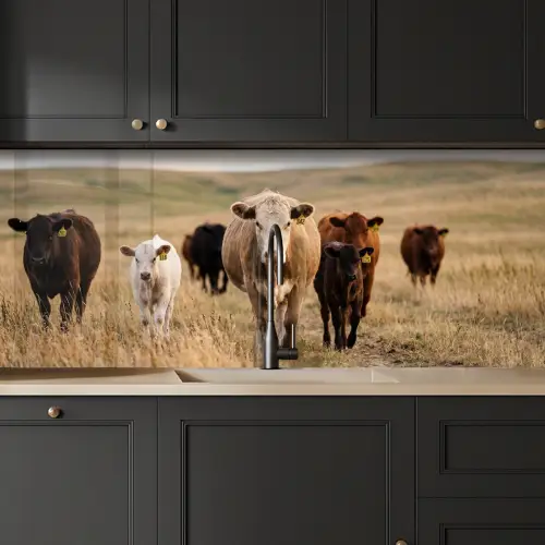 Runderen - Kudde - Landschap - Weide - Rustig keuken achterwand 2 middel -sfeer1