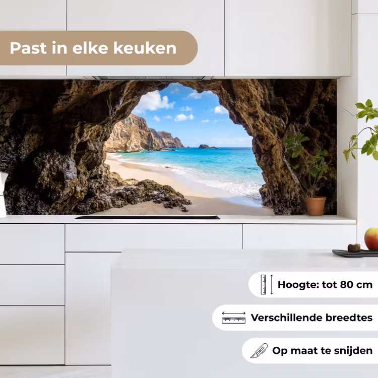 Grot - Strand - Zee - Blauw keuken achterwand 2 middel -sfeer4_NL