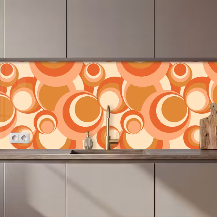 Cirkel - Retro - Patroon keuken achterwand 2 middel 871 zz_3dshopping
