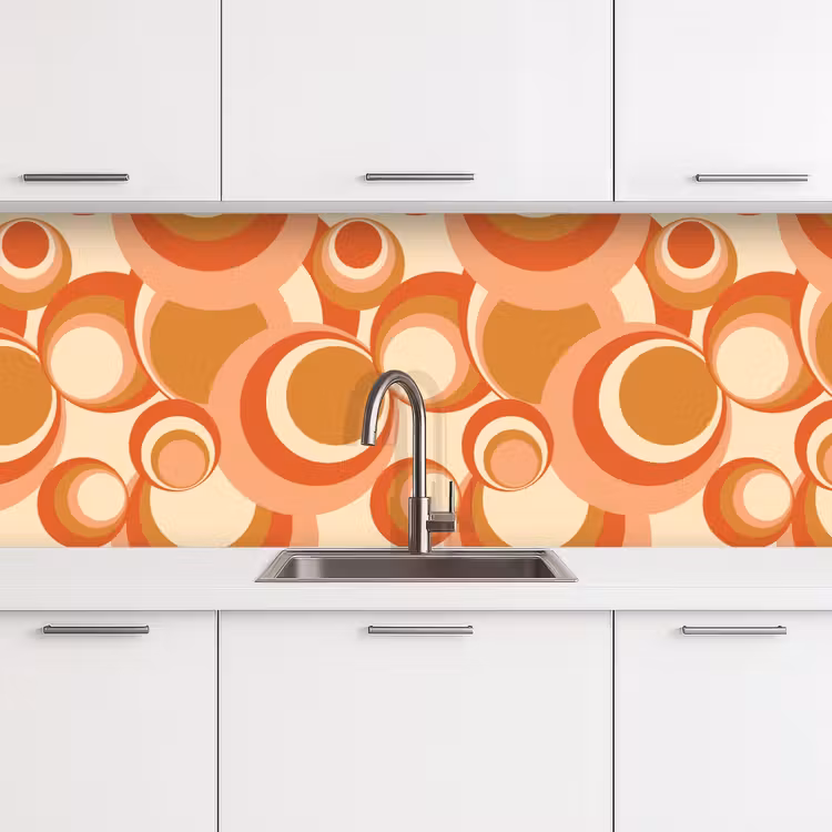 Cirkel - Retro - Patroon keuken achterwand 2 middel 871 -3d
