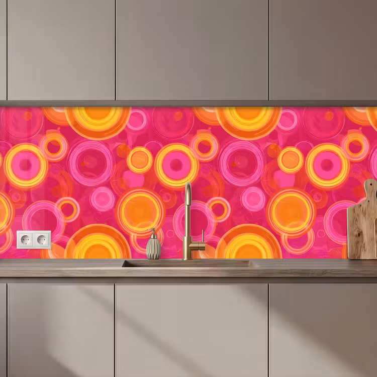 Cirkels - Design - Kleurrijk keuken achterwand 2 middel 871 zz_3dshopping