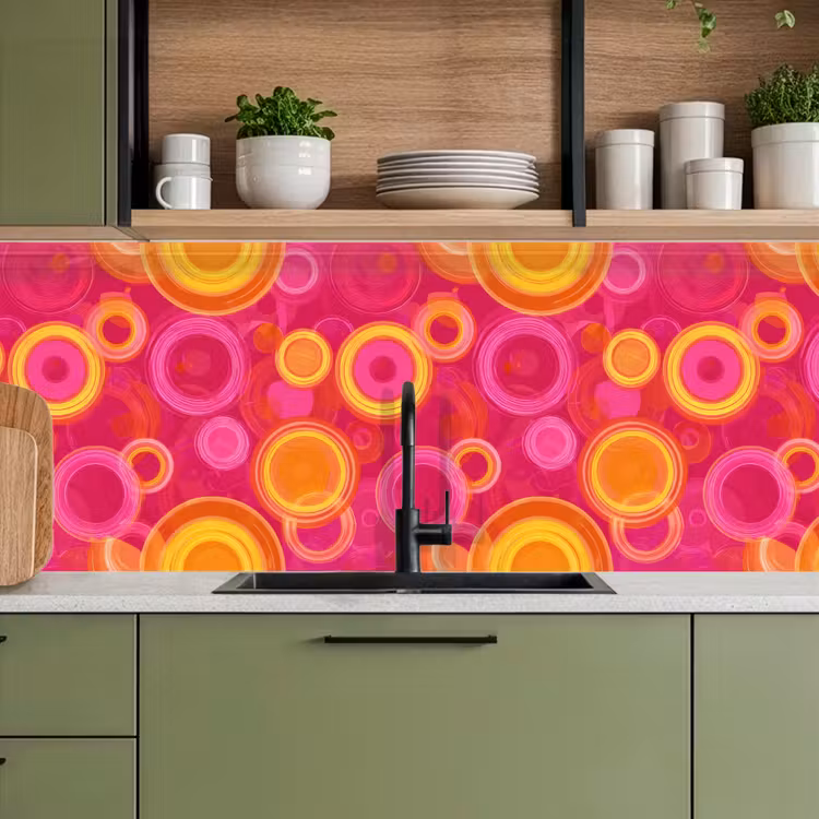 Cirkels - Design - Kleurrijk keuken achterwand 2 middel 871 -sfeer3