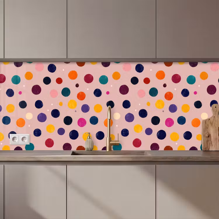 Cirkels - Patroon - Kleurrijk keuken achterwand 2 middel 871 zz_3dshopping