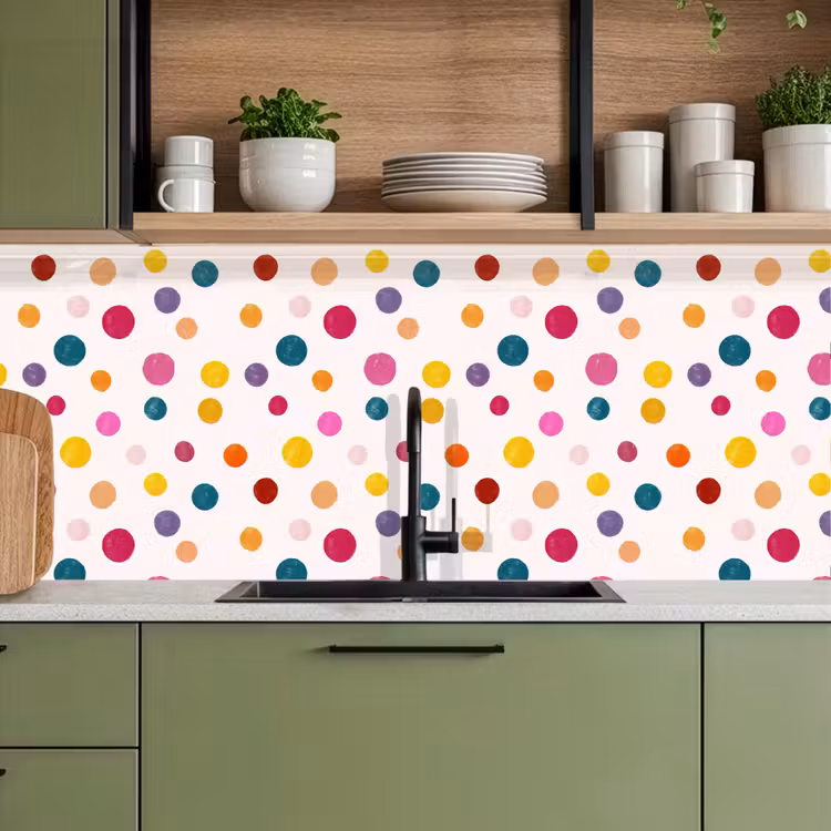 Cirkels - Speels - Kleurrijk keuken achterwand 2 middel 871 -sfeer3