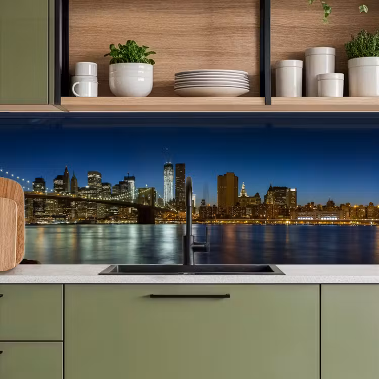 Stadslichten - Avond - Skyline - Brug keuken achterwand 2 middel -sfeer3