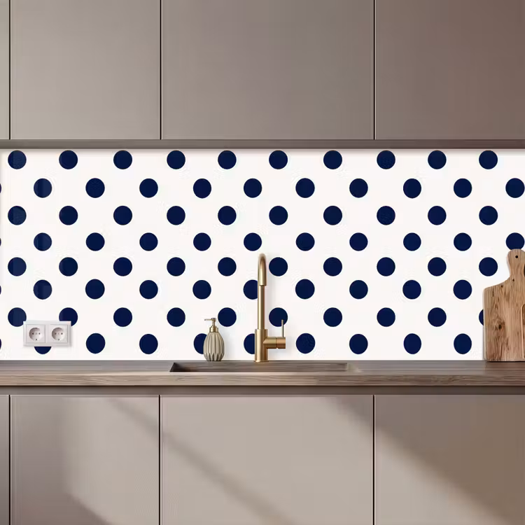 Klassiek - Stippen - Blauw keuken achterwand 2 middel 871 zz_3dshopping