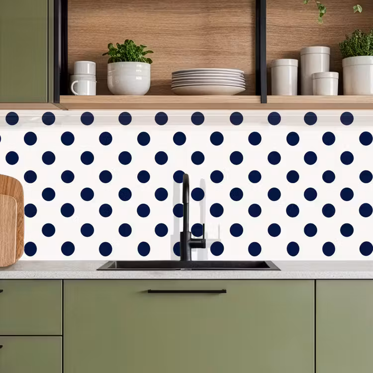 Klassiek - Stippen - Blauw keuken achterwand 2 middel 871 -sfeer3