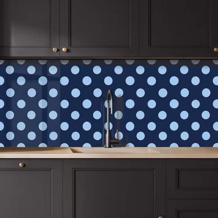 Klassiek - Dots - Blauw keuken achterwand 2 middel 871 -sfeer1