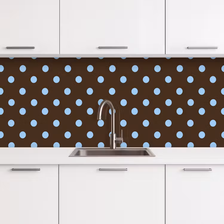 Klassiek - Stippen - Bruin keuken achterwand 2 middel 871 -3d