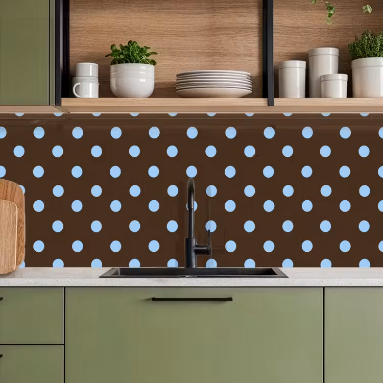 Klassiek - Stippen - Bruin keuken achterwand 2 middel 871 -sfeer3