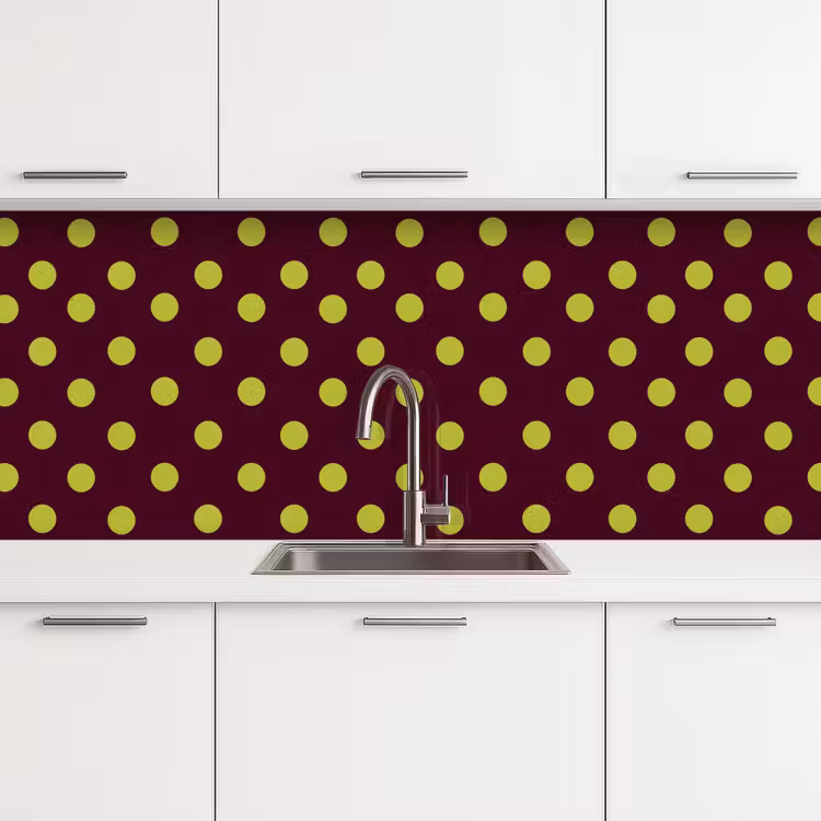 Klassiek - Stippen - Groen keuken achterwand 2 middel 871 -3d
