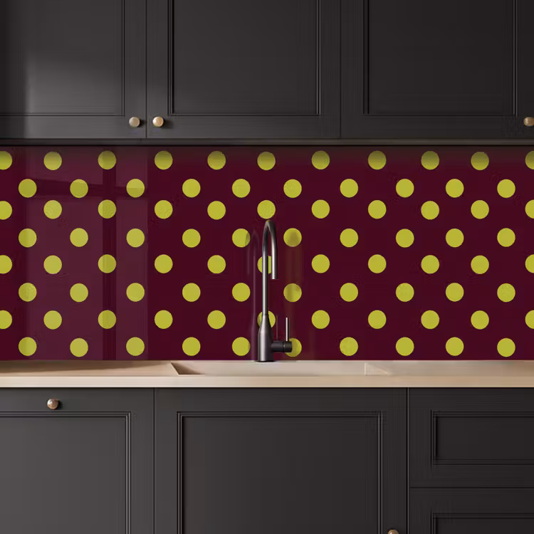Klassiek - Stippen - Groen keuken achterwand 2 middel 871 -sfeer1