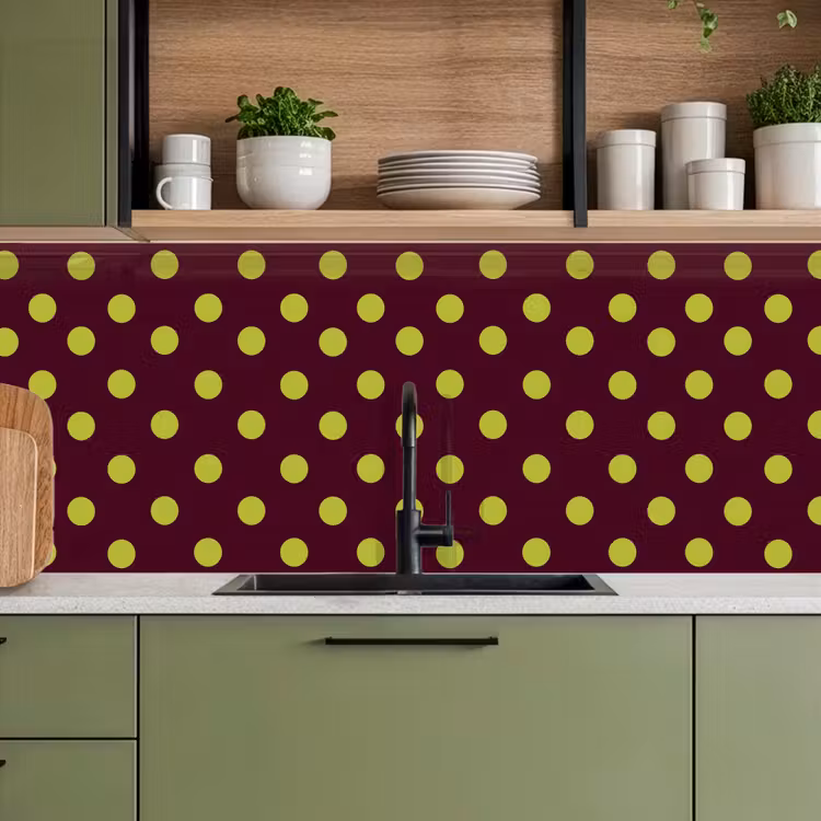 Klassiek - Stippen - Groen keuken achterwand 2 middel 871 -sfeer3
